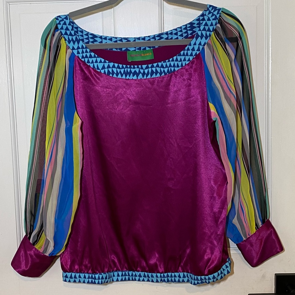 GUC Custom Alpana Bawa 100% Silk Blouse.